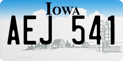 IA license plate AEJ541