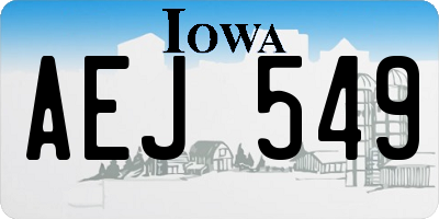 IA license plate AEJ549