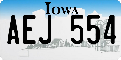 IA license plate AEJ554