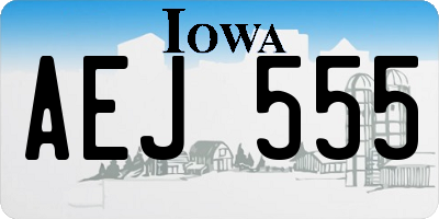 IA license plate AEJ555