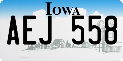 IA license plate AEJ558