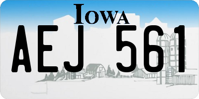 IA license plate AEJ561