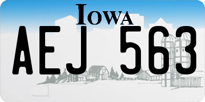 IA license plate AEJ563