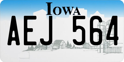 IA license plate AEJ564