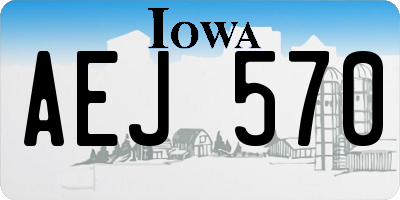 IA license plate AEJ570