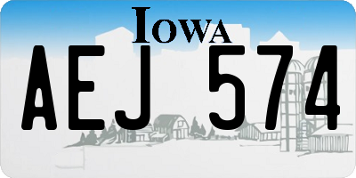 IA license plate AEJ574