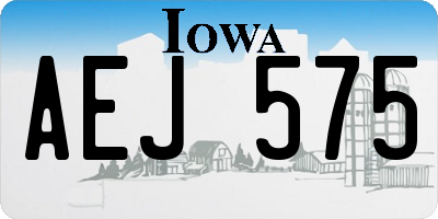 IA license plate AEJ575