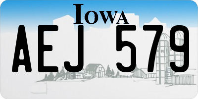 IA license plate AEJ579