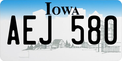IA license plate AEJ580