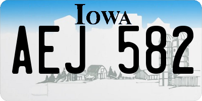 IA license plate AEJ582