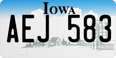 IA license plate AEJ583