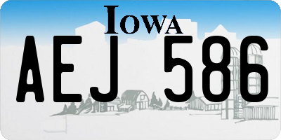 IA license plate AEJ586