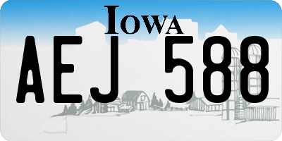 IA license plate AEJ588