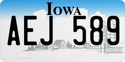 IA license plate AEJ589