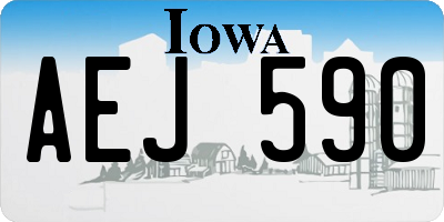 IA license plate AEJ590