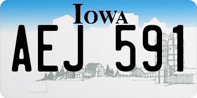 IA license plate AEJ591