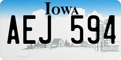 IA license plate AEJ594