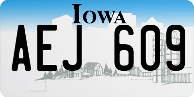 IA license plate AEJ609