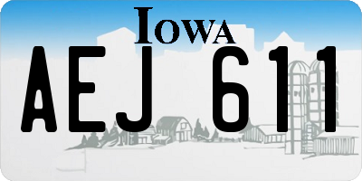 IA license plate AEJ611