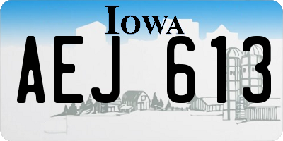 IA license plate AEJ613