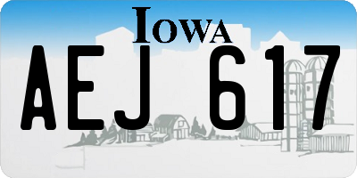 IA license plate AEJ617