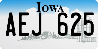 IA license plate AEJ625