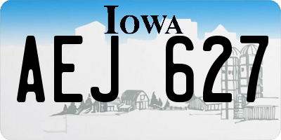 IA license plate AEJ627