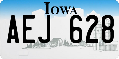 IA license plate AEJ628
