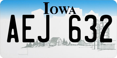 IA license plate AEJ632