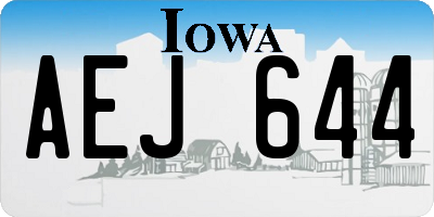 IA license plate AEJ644