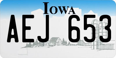 IA license plate AEJ653