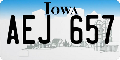 IA license plate AEJ657