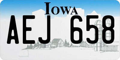 IA license plate AEJ658