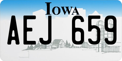 IA license plate AEJ659