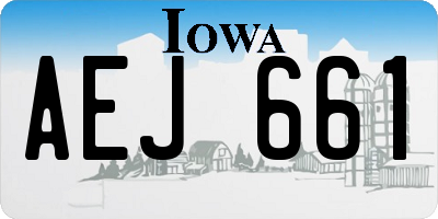 IA license plate AEJ661