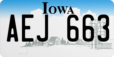 IA license plate AEJ663