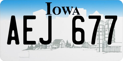 IA license plate AEJ677
