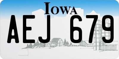 IA license plate AEJ679