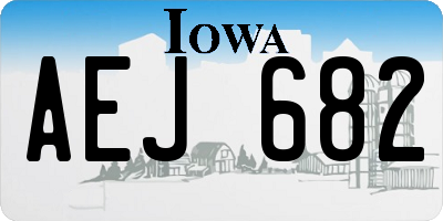 IA license plate AEJ682