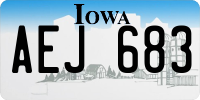 IA license plate AEJ683