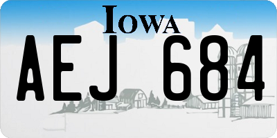 IA license plate AEJ684