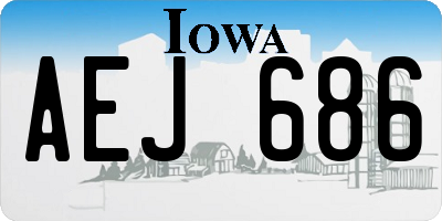 IA license plate AEJ686