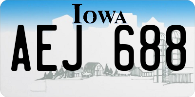 IA license plate AEJ688