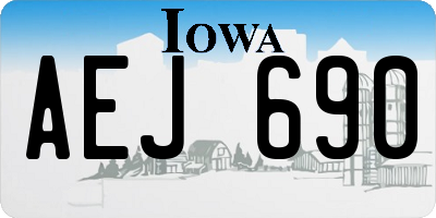 IA license plate AEJ690
