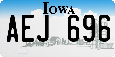 IA license plate AEJ696