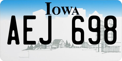 IA license plate AEJ698
