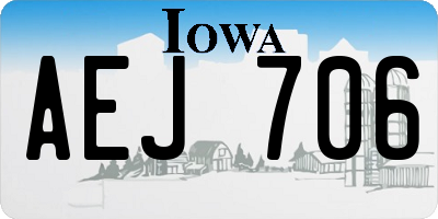 IA license plate AEJ706