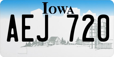 IA license plate AEJ720