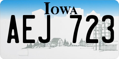 IA license plate AEJ723