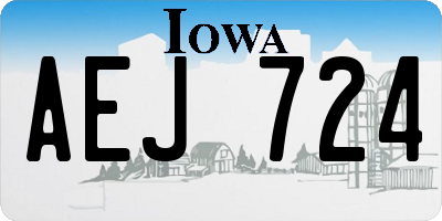 IA license plate AEJ724